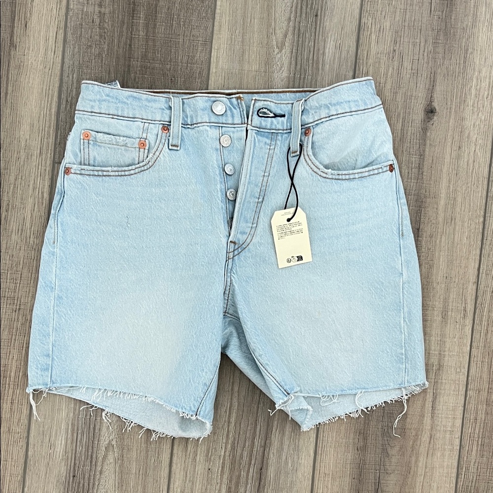 Levi's Light Blue Denim Women Shorts